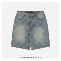 1V Damier Denim Shorts