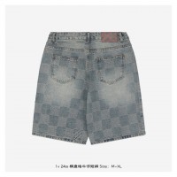 1V Damier Denim Shorts