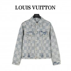 1V Damier Classic Denim Jacket