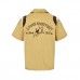 1V Embroidered Short-Sleeved Cotton Bowling Shirt