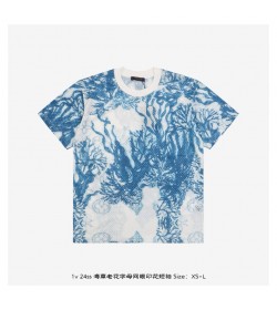 1V Monogram Print Mesh T-shirt