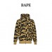 BAPE 1st Camo Windstopper Shark Full Zip Hoodie Yellow