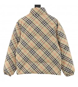 BR Reversible Plaid Down Jacket