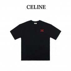 Celine Embroidered Logo T-shirt