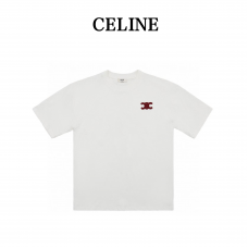 Celine Embroidered Logo T-shirt