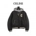 Celine Oversized Hooded Teddy Jacket In Nylon