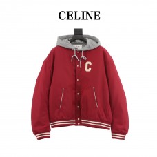 Celine Oversized Hooded Teddy Jacket In Nylon