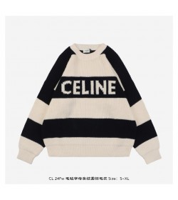 Celine Stripe Wool Sweater