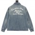 DR Embroidered Zip-Up Denim Jacket