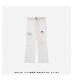 GALLERY DEPT. Carpenter Straight-Leg Distressed Paint-Splattered Jeans