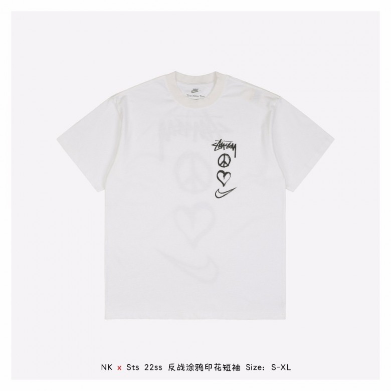 Buy Best UA Nike x Stussy Peace Love Swoosh T-shirt Online, Worldwide ...