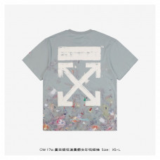 OFF-WHITE c/o Virgil Galaxy Fireworks Splatter Arrows Print T-Shirt