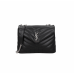 YSL Medium Black/Silver Leather Shoulder Bag